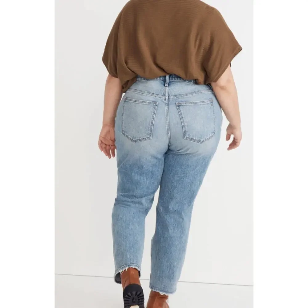 Madewell Curvy Perfect Vintage Straight Jeans, ripped knee | Plus 20W NEW NG864 - Picture 2 of 6